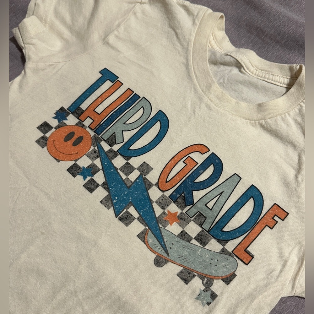 Retro Third Grade Skateboard Kids Shirt